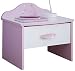 Produktbild Nachttisch, Nachtkommode, Beistellschrank,Kommode Papillon rosa-weiß 1 Schublade