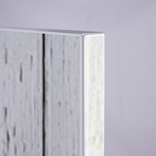 banjado – Pinnwand Magnettafel weiß 78cm x 37cm quer mit Motiv Weißer Bretterzaun - 5