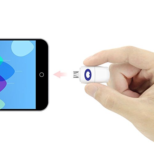 BUTEFO OTG TF Kartenleser arbeitet für Samsung Galaxy S6 / S6 Edge / Edge+, Note 5, Note 4 / Edge, Nexus 6, HTC M9, Xperia Z3 / Z2, Moto X und mehr Android-Handys, Tablets (Blau)