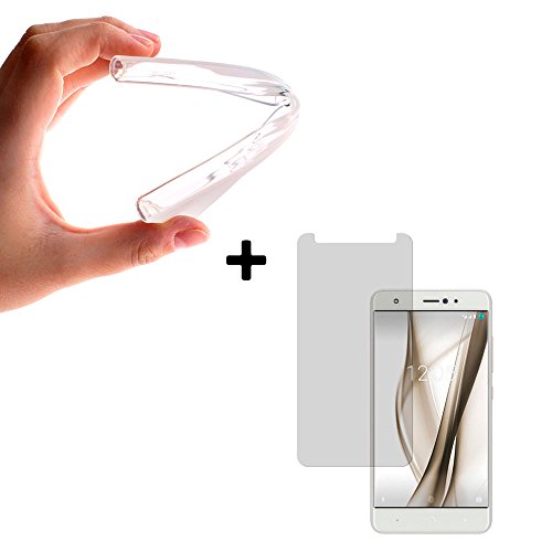 BeCool® - {Magic Pack} Schützen Sie Ihr Bq Aquaris X, mit der [ Flexiblen Gel TPU Schutzhülle aus dem besten Silikon hergestellt und die sich einwandfrei an Ihr Smartphone anpasst] + [Schutzglas für das Display aus Premium 9H Hartglas, ultraresistent gegen Kratzer und Stöße]