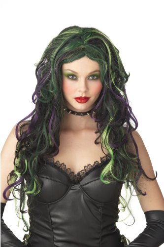 California Costumes Wicked Witch Of The West Wig (Blk/Purp/Green) Accessory