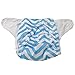 HAQILA Baby Washable Waterproof Breathable Leakproof Cloth Diapers,One Size,Blue&White,2-Pack