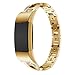 Produktbild BZLine Für Fitbit Charge 2 Armband, Metall Kristall Uhrenarmband Luxus Edelstahl Handgelenk Ersatzband Armbänder für Fitbit Charge2 (One Size, Gold)