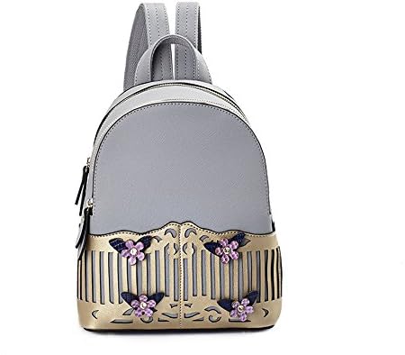 Women's Ladies Girls Backpack Mini Shoulder Bag Female 2017 Summer New Pu Korean Version Of The Wave Of Women Fashion Casual Small Backpack,Colour:Grey,Size:21*12*26Cm