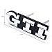 Produktbild Carbon-Genetics verchromt und schwarz GTI Frontgrill Abzeichen Emblem mit Montage Kit Polo Golf MK