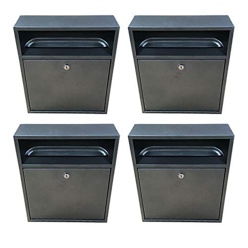 Cigarette Cig Bin Wall Mounted Large Size Powder Coated cigarette cigar bin ideal for Pubs Restaurants Bars Clubs Offices Businesses Cafe Smoking Shelters (4x Cigarette Bin)