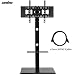 Produktbild Malayas® TV Ständer Fernseher Standfuß Fernsehtisch Halterung Schwenkbar Höhenverstellbar Fernsehstand mit Glasablage TV Tisch Fernsehrack TV-Rack Glas Regal VESA 600X400 32-65 zoll Blastbar bis 30kg universell passend für Samsung, Sharp,Sony etc.