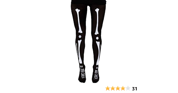 LADIES SKELETON TIGHTS HALLOWEEN FANCY 
