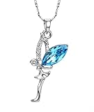 NEOGLORY Collar Hada con Cristal Azul Joya Original Regalo Niña Chica...