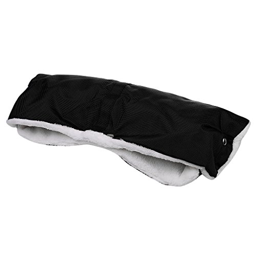 Preisvergleich Produktbild Wasserdicht Warmer Kinderwagen Kinderwagen Golves Handmuff / Handwärmer - Schwarz, 53cm * 25cm