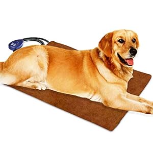 Cojín de calefacción para mascotas para gatos Perros eléctricos, temperatura ajustable de Berocia Impermeable Protección de sobrecalentamiento de la cama para mascotas (Extra grande 65 x 40 cm)