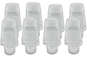 HALOTEC | Pack 8 serracavo fermacavo Trasparenti | Fissaggio e Sostegno per Cavi Elettrici a Portalampada | Alleviamento della Tensione per Cavi | Sicurezza | Fabbricazione Italiana