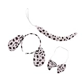 Lovely und Neuheit gefleckte dalmatinische Hund Muster Design Stirnband, Bogen und Schwanz gesetzt