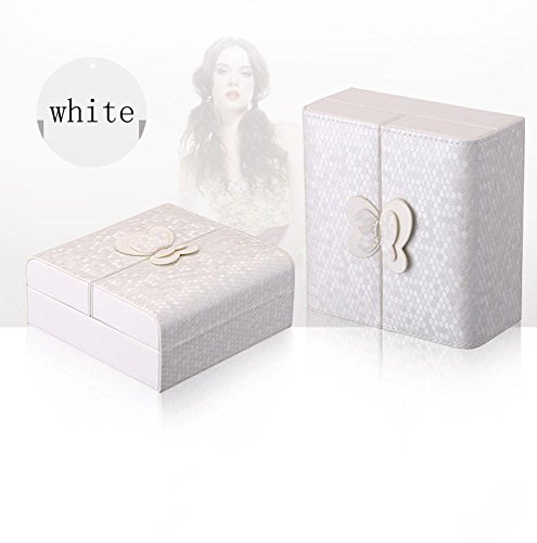 Preisvergleich Produktbild Mode europäischen und amerikanischen Schmuckschatulle Leder Schmuck Aufbewahrungsbox Schmuckschatulle / Kosmetik Fall , blue