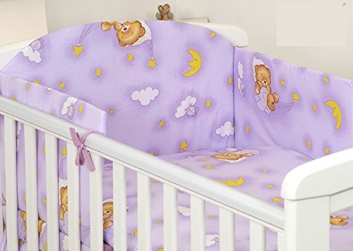 purple cot bedding