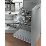 Gedotec Halbkreis-Schwenkbeschlag Küche Drehbeschlag mit Tablarboden