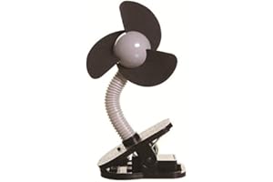 DREAMBABY™ Stroller Fan - Ventilateur à Clipser de Poussette (Couleur: Blanc/Noir)