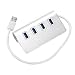 Produktbild 4 Ports USB Hub Portable Größe Super High Speed Aluminiumlegierung 4 Ports USB 3.0 Hub 5 Gbps Adapter Mit Kabel Für PC Computer Silber