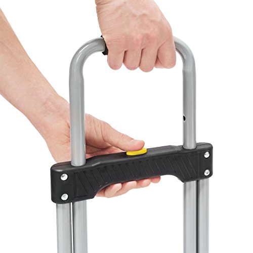 Relaxdays Sackkarre klappbar belastbar bis 60 kg HBT ca. 96 x 38 x 37 cm Transportkarre mit ausziehbarem Griff für Umzug, Einkäufe und schwere Kisten höhenverstellbar und platzsparend faltbar, grau - 5