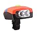 Produktbild 3 LED Frontscheinwerfer & Glocke Horn Hupe Sirene Alarm Fahrrad Radfahren Orange