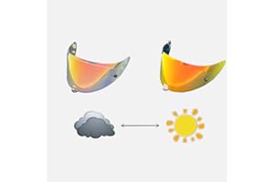 MTDVZR HJ-26 Helmet Visor Replacement,UV Protection Helmet Face Shield Compatible with HJC Rpha 70,Rpha 70 St,Rpha 11,Rpha 11 Pro,HJ-26St (Photochromic Revo Red-Day&Night Use)