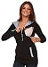 Happy Mama. Women's Maternity Nursing Hoodie Sweatshirt Contrast Details. 124p (Black, UK 10/12, L)