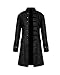 Produktbild LiangZhu Herren-Mantel Jacquard Stehkragen Praty Jacke Trenchcoat Windbreaker Steampunk Graben Outwear Schwarz 3XL