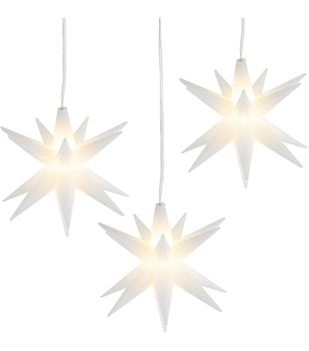 Ideen mit Herz 3-D LED-Sterne-Trio | Je  10 cm | 3 LED-Lmpchen in  Warmwei | Mit Timer-Funktion (6 Stunden AN | 18 Stunden AUS) : Amazon.de:  Beleuchtung