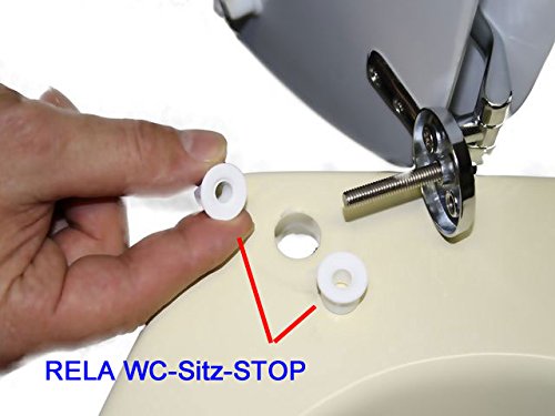 RELA WC-Sitz-Stop Einsätze zur stabilen Toilettensitz-, Klobrillen-Befestigung (8 mm (Ø Gewinde)) - 3