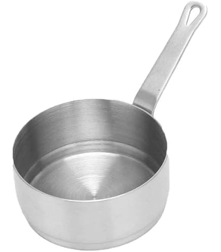 Pot Lait Et Eau Inox FACAIIO Casserole à Lait En Acier Inoxydable – Chauffe-beurre Avec Bec Verseur – Pour Soupes, Sauces, Porridge Et Lait (300 Ml Pot à Lait Et Eau - 9