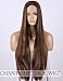Produktbild Chantiche Realistic Long Brown Wigs with Highlights Straight Synthetic Lace Front Wig for Women 24 Inches