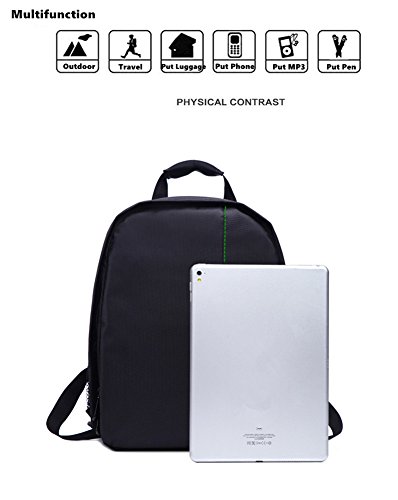 Sac d appareil Sac    Dos pour Cam  ra VOSMEP Imperm  able Backpack Camera Bag Sac d   paule en Nylon 33 12 5 26 5 Multi Fonction Anti Choc pour DSLR Canon Nikon Sony EOS Olympus Samsung Pentax SLR Accessoires Fujifilm Voyageant Photographie Noir Vert DC1