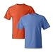 Produktbild Hanes Mens 5180 Short Sleeve Beefy T, 1 Carolina Blue/1 Orange Medium