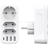 7'si 1 arada &ccedil;oklu priz, USB priz, Type-C + 3 Usb'li &Ccedil;oklu Priz,