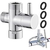 3 Way Shower Diverter Valve Bathroom Shower Head Splitter G1/2" Shower Arm Angle Valve Brass Handshower Water Diverter Switch