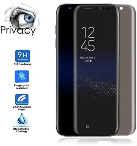 Kolylong Samsung Galaxy S9 Plus Screen Protector, Privacy Full Screen Protector Anti-Spy Tempered Glass For Samsung Galaxy S9 Plus