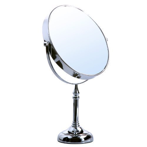Songmics 10x Bathroom Shaving Mirror Free Standing Tabletop Mirror for Compact Besuty Round 360° Swivel BBM006