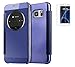 Produktbild Samsung Galaxy S7/G930F(2016) Smart Case Hülle mit Panzerglas,ISENPENK Ultra Slim Electroplate Überzug Spiegel TPU+PC(PU Leder Verbinden) Leder Case mit View Fenster,Original Flip Bookstyle Wasserdicht Shockproof Anti Slip Protection Stoßfest Leder Tasche,Clear Durchsichtig Transparent Frontabdeckung Outdoor Stoßdämpfend Plating Mirror Schutzhülle Handyhülle für Samsung Galaxy S7/G930F(2016) 5.1Zoll-[lila]+Panzerglas/Schutzfoile/Scutzglas