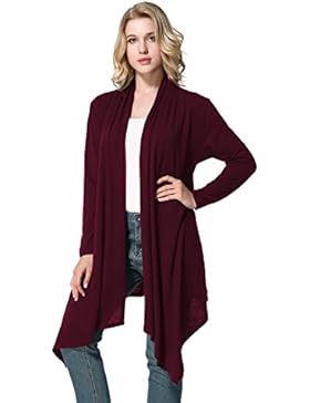 Yidarton Damen Strickjacke Cardigan Langarmshirt Irregular Beiläufige Lose Oberteil Mantel Cover Up Outwear