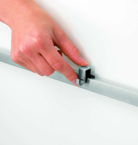 Brabantia 460005 Wandschienensystem 60 cm mit 7 verschiebbaren Haken - 3