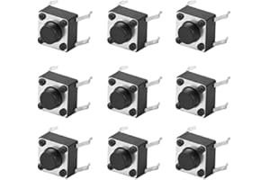 VIAGASAFAMIDO 100 Szt. Przełącznik Dotykowy Chwilowy, Mikroprzełącznik 6X6X5 Mm, Miniaturowy Przycisk Micro Switch Do Elektroniki, Akcesoria Dla Mini Przełączników