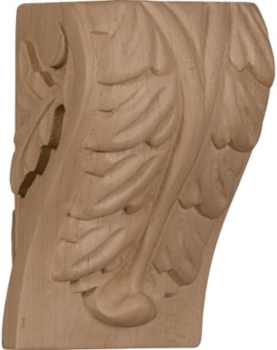 Ekena CORW02X02X04BACH 2 1/2-Inch Width x 2 1/4-Inch Depth x 4-Inch Height Small Acanthus Leaf Block Corbel - Cherry