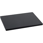 Metaltex - Professional Kitchen Cutting Board, Polyethylene, Black, 33 x 23 x 1.5 cm