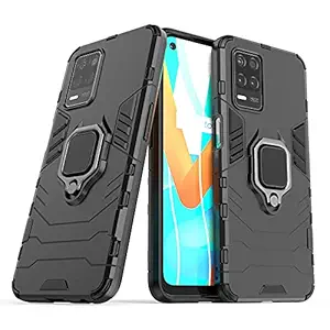 FLYCASE Kickstand D5 Case for Oppo A54 D5 Ring Holder 2 in 1 Hybrid Heavy Duty Armor Hard Back Case Cover Compatible with Oppo A54 (D5, Black)