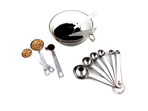 Glovion Messlöffel-Set aus Rostfreiem Stahl Löffel,6-teilig