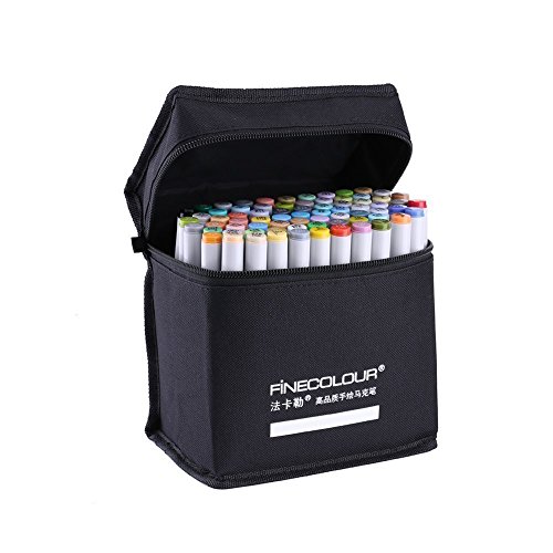 Rotuladores permanentes multicolor Oily Alcohol Art Twin Tip Art Markers Sketch Marker Pen Set+Pencil Bag
