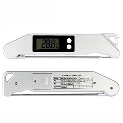 Lebensmittelthermometer, EgoEra® Elektronisches Professional Kabellos Digital Fleischthermometer / Kochthermometer / Kochen Thermometer / Grillthermometer / Zuckerthermometer / Einstichthermometer mit Edelstahl Sonde mit Fleisch Temperatur Referenz Diagramm - 7
