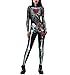 Produktbild DuuoZy Frauen 3D Skeleton Digital Print Catsuit Spielanzug Overall Cosplay Fantastisches Kostüm Kleid , s , red