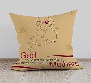 DreamVio Soft Fabric Cushion, Pillow for World's Best Mom,Pyari Mumma,Mummy,Gifts for Mom,Grandma on Birthday's & Mother's Day Color : Brown Size : 12 x 12 Inch Design 6