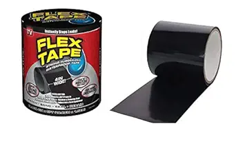 Praxon Waterproof Exporter Flex Adhesive Sealant Flex Tape for All Type Surface Metal Plastic (4 Inch X 5 Ft, Black)